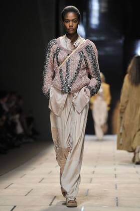 Milan Fashion Week, Women Spring Summer 2016. TRUSSARDI catwalk Pictured: Models  RiccardoxGiordanox xFotosicki