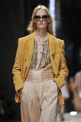Milan Fashion Week, Women Spring Summer 2016. TRUSSARDI catwalk Pictured: Models  RiccardoxGiordanox xFotosicki