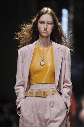 Milan Fashion Week, Women Spring Summer 2016. TRUSSARDI catwalk Pictured: Models  RiccardoxGiordanox xFotosicki