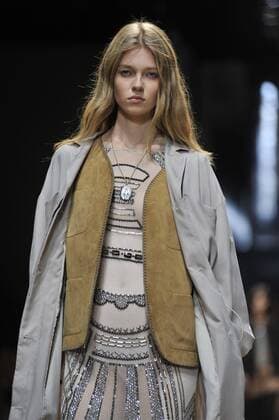 Milan Fashion Week, Women Spring Summer 2016. TRUSSARDI catwalk Pictured: Models  RiccardoxGiordanox xFotosicki