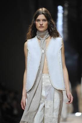 Milan Fashion Week, Women Spring Summer 2016. TRUSSARDI catwalk Pictured: Models  RiccardoxGiordanox xFotosicki