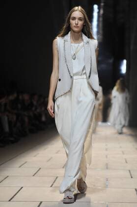 Milan Fashion Week, Women Spring Summer 2016. TRUSSARDI catwalk Pictured: Models  RiccardoxGiordanox xFotosicki