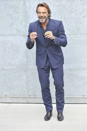 ENTERTAINMENT CELEBRITIES Mailand Fashion Week - Prominenz bei Giorgio Armani Modenschau Milan Fashion Week, Women Spring Summer 2016. Milano, Moda Donna, Primavera Estate 2016. GIORGIO ARMANI front row Pictured: Alessandro Preziosi  RiccardoxGiorrdanox Fotosicki