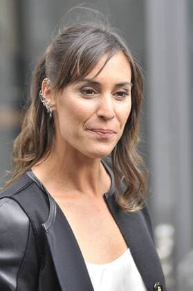 ENTERTAINMENT CELEBRITIES Mailand Fashion Week - Prominenz bei Giorgio Armani Modenschau Milan Fashion Week, Women Spring Summer 2016. Milano, Moda Donna, Primavera Estate 2016. GIORGIO ARMANI front row Pictured: Silvia Pennetta  RiccardoxGiorrdanox Fotosicki