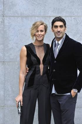 ENTERTAINMENT CELEBRITIES Mailand Fashion Week - Prominenz bei Giorgio Armani Modenschau Milan Fashion Week, Women Spring Summer 2016. Milano, Moda Donna, Primavera Estate 2016. GIORGIO ARMANI front row Pictured: Federica Pellegrini e Filippo Magnini  RiccardoxGiorrdanox Fotosicki