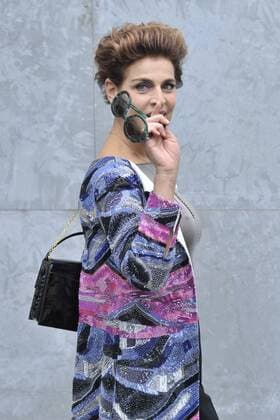 ENTERTAINMENT CELEBRITIES Mailand Fashion Week - Prominenz bei Giorgio Armani Modenschau Milan Fashion Week, Women Spring Summer 2016. Milano, Moda Donna, Primavera Estate 2016. GIORGIO ARMANI front row Pictured: Antonia dell Atte  RiccardoxGiorrdanox Fotosicki