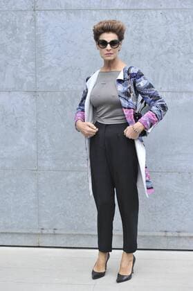 ENTERTAINMENT CELEBRITIES Mailand Fashion Week - Prominenz bei Giorgio Armani Modenschau Milan Fashion Week, Women Spring Summer 2016. Milano, Moda Donna, Primavera Estate 2016. GIORGIO ARMANI front row Pictured: Antonia dell Atte  RiccardoxGiorrdanox Fotosicki