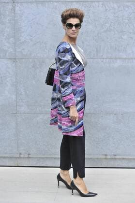 ENTERTAINMENT CELEBRITIES Mailand Fashion Week - Prominenz bei Giorgio Armani Modenschau Milan Fashion Week, Women Spring Summer 2016. Milano, Moda Donna, Primavera Estate 2016. GIORGIO ARMANI front row Pictured: Antonia dell Atte  RiccardoxGiorrdanox Fotosicki