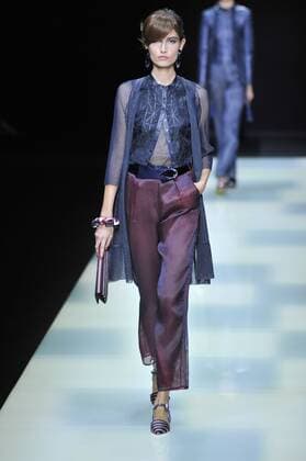 ENTERTAINMENT MODE Mailand Fashion Week - Giorgio Armani Modenschau Milan Fashion Week, Women Spring Summer 2016. Milano, Moda Donna, Primavera Estate 2016. GIORGIO ARMANIcatwalk Pictured: models  RiccardoxGiorrdanox Fotosicki