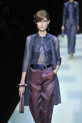 ENTERTAINMENT MODE Mailand Fashion Week - Giorgio Armani Modenschau Milan Fashion Week, Women Spring Summer 2016. Milano, Moda Donna, Primavera Estate 2016. GIORGIO ARMANIcatwalk Pictured: models  RiccardoxGiorrdanox Fotosicki
