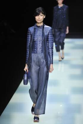 ENTERTAINMENT MODE Mailand Fashion Week - Giorgio Armani Modenschau Milan Fashion Week, Women Spring Summer 2016. Milano, Moda Donna, Primavera Estate 2016. GIORGIO ARMANIcatwalk Pictured: models  RiccardoxGiorrdanox Fotosicki