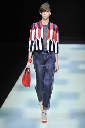 ENTERTAINMENT MODE Mailand Fashion Week - Giorgio Armani Modenschau Milan Fashion Week, Women Spring Summer 2016. Milano, Moda Donna, Primavera Estate 2016. GIORGIO ARMANIcatwalk Pictured: models  RiccardoxGiorrdanox Fotosicki