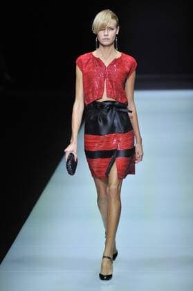 ENTERTAINMENT MODE Mailand Fashion Week - Giorgio Armani Modenschau Milan Fashion Week, Women Spring Summer 2016. Milano, Moda Donna, Primavera Estate 2016. GIORGIO ARMANIcatwalk Pictured: models  RiccardoxGiorrdanox Fotosicki