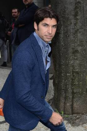Milano, Guests arrivals at the Giorgio Armani fashion show, Milan Fashion week. Pictured: Cayetano Rivera  Comi Terenghi