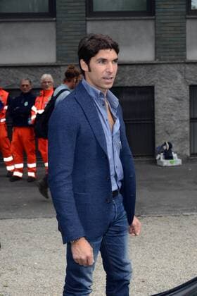 Milano, Guests arrivals at the Giorgio Armani fashion show, Milan Fashion week. Pictured: Cayetano Rivera  Comi Terenghi
