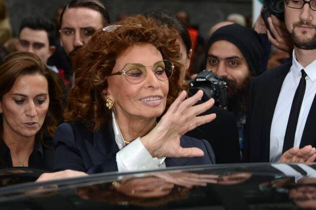 Milano, Guests arrivals at the Giorgio Armani fashion show, Milan Fashion week. Pictured: Sofia Loren  Comi Terenghi