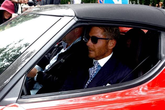 Milano, Guests arrivals at the Giorgio Armani fashion show, Milan Fashion week. Pictured: Lapo Elkann  Comi Terenghi