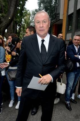 Milano, Guests arrivals at the Giorgio Armani fashion show, Milan Fashion week. Pictured: Bob Wilson  Comi Terenghi