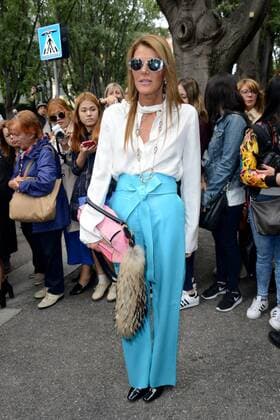 Milano, Guests arrivals at the Giorgio Armani fashion show, Milan Fashion week. Pictured: Anna Dello Russo  Comi Terenghi