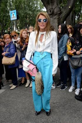 Milano, Guests arrivals at the Giorgio Armani fashion show, Milan Fashion week. Pictured: Anna Dello Russo  Comi Terenghi