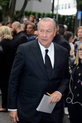 Milano, Guests arrivals at the Giorgio Armani fashion show, Milan Fashion week. Pictured: Bob Wilson  Comi Terenghi