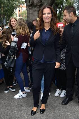 Milano, Guests arrivals at the Giorgio Armani fashion show, Milan Fashion week. Pictured: Roberta Armani  Comi Terenghi