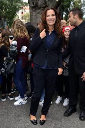 Milano, Guests arrivals at the Giorgio Armani fashion show, Milan Fashion week. Pictured: Roberta Armani  Comi Terenghi