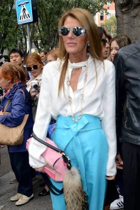 Milano, Guests arrivals at the Giorgio Armani fashion show, Milan Fashion week. Pictured: Anna Dello Russo  Comi Terenghi