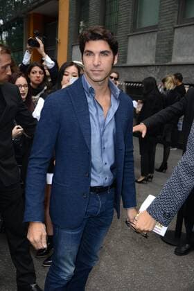 Milano, Guests arrivals at the Giorgio Armani fashion show, Milan Fashion week. Pictured: Cayetano Rivera  Comi Terenghi