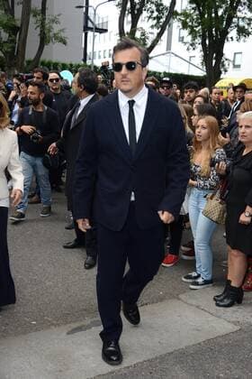 Milano, Guests arrivals at the Giorgio Armani fashion show, Milan Fashion week. Pictured: Gabriele Muccino  Comi Terenghi