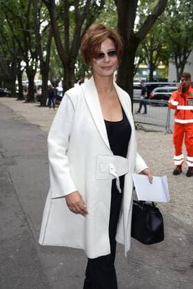 Milano, Guests arrivals at the Giorgio Armani fashion show, Milan Fashion week. Pictured: Laura Morante  Comi Terenghi