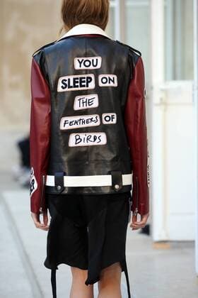 A model takes to the catwalk during the presentation of Each x Other s collection as part of the 2016 Spring-Summer ready-to-wear Fashion Week in Paris, on September 29, 2015.  PAR20150929104 MAYAxVIDON-WHITE