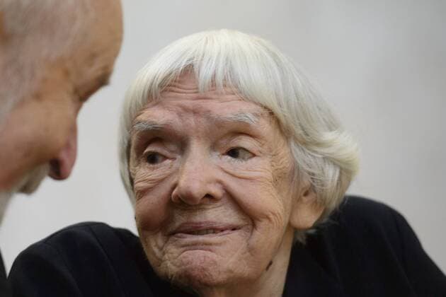Russian human rights activist and winner of Vaclav Havel Human Rights Prize Lyudmila Alekseyeva speaks during the conference called The Story of a Refugee: Europe of Dreams and Reality, in Prague, Czech Republic, on September 30, 2015. (CTKxPhoto MichalxKamaryt) CTKPhotoP201509300277001  kmt 7 K