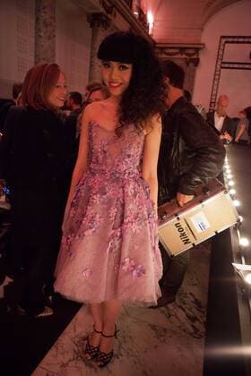 Sept. 30, 2015 - Paris, France - Jessica Minh Anh, Fashion show producer and model during fashion show of Alexis Mabille, ready to wear, Spring, Summer, Fashion, Collection, 2016, Sandia, Smash, Paris. Paris France - ZUMAf112