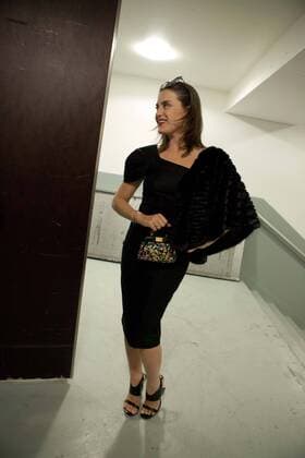 Sept. 30, 2015 - Paris, France - Alessandra Maestrini, Brazilian actress, during the Alexis Mabille, fashion show, ready to wear, Spring, Summer, Fashion, Collection, 2016, Sandia, Smash, Paris. Alessandra is wearing Fendi. Paris France - ZUMAf112