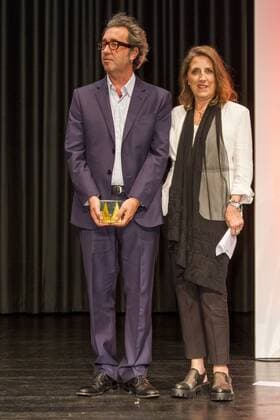 Paolo Sorrentino, Petra Müller bei der Preisverleihung der 25. Cologne Conference am 01.10.2015 in Köln. Preisverleihung der 25. Cologne Conference in Köln