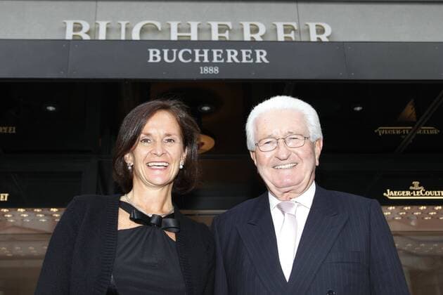 Beate Fastrich (GL Deutschland) und Jörg Bücherer. Eröffnung Juwelier Bucherer in der Berliner Friedrichstraße am 02.07.2009. Eroeffnung Juwelier Bucherer
