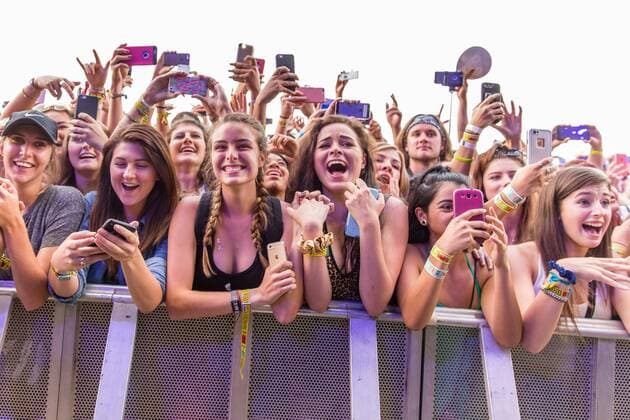 Oct. 3, 2015 - Austin, Texas, U.S - Fans enjoy a performance by G-Eazy at the Austin City Limits music festival within Zilker Park in Austin, Texas Austin U.S. - ZUMAs135