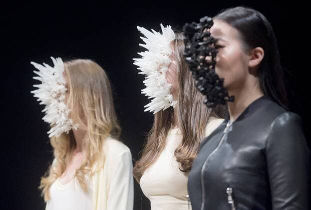 First 3D Print Fashion show fashion.stl within the Hackers Congress Parallel Polis 2015, in Prague, Czech Republic, on October 3, 2015. (CTKxPhoto VitxSimanek) CTKPhotoP201510030563501  VIS 001