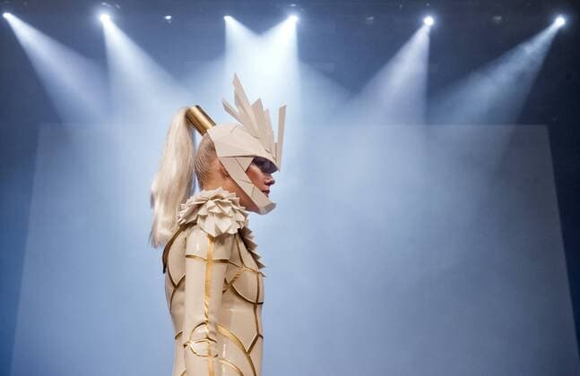 First 3D Print Fashion show fashion.stl within the Hackers Congress Parallel Polis 2015, in Prague, Czech Republic, on October 3, 2015. (CTKxPhoto VitxSimanek) CTKPhotoP201510030573701  VIS 005