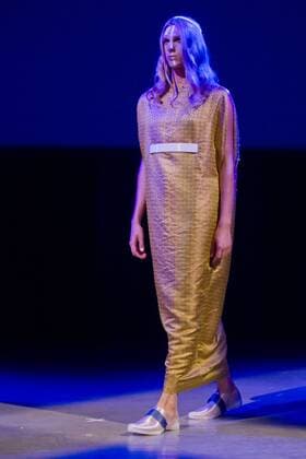 First 3D Print Fashion show fashion.stl within the Hackers Congress Parallel Polis 2015, in Prague, Czech Republic, on October 3, 2015. (CTKxPhoto VitxSimanek) CTKPhotoP201510030589101  VIS 008