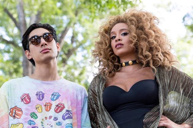 Oct. 4, 2015 - Austin, Texas, U.S - LUCAS GOODMAN and JILLIAN HERVEY of Lion Babe pose for a portrait at the Austin City Limits music festival within Zilker Park in Austin, Texas Austin U.S. - ZUMAs135