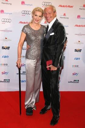 Jo Groebel und Grit Weiss bei der Deutscher Sportjournalistenpreis Gala am 5.10.2015 in Hamburg Deutscher Sportjournalisterpreis Gala 2015 in Hamburg 