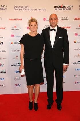 Heike Henkel und Paul Meier bei der Deutscher Sportjournalistenpreis Gala am 5.10.2015 in Hamburg Deutscher Sportjournalisterpreis Gala 2015 in Hamburg 