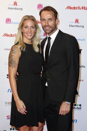 Sven Hannawald mit Freundin Melissa Thiem bei der Verleihung des Deutschen Sportjournalistenpreises 2015 im Hotel Grand Elysee. Hamburg, 05.10.2015 Foto:xgbrcix xFuturexImage
