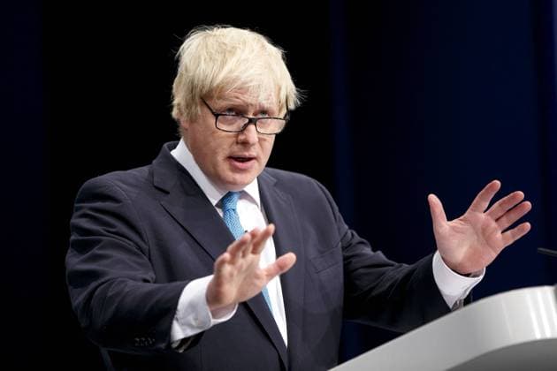 Greater Manchester, UK - Manchester, UK. Mayor of London BORIS JOHNSON speaking at Conservative Party Conference at Manchester Central convention centre on Tuesday, 6 October 2015. Manchester UK  - ZUMAl94_