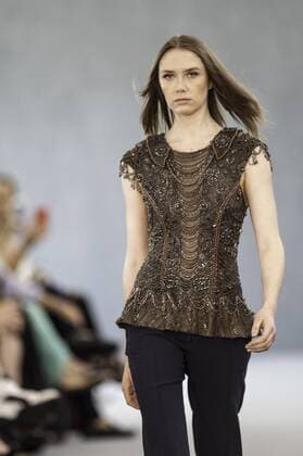 BELO HORIZONTE, MG - 06 10 2015: MINING TREND AUTUMN WINTER 2016 - Model for parade Grife VIVAZ in the 17th edition of Trend Autumn Winter Mines 2016 06 to October 09 at Expominas - Avenida Amazonas, 6030 - Gameleira - BH - MG. .  Mour?oxPanda