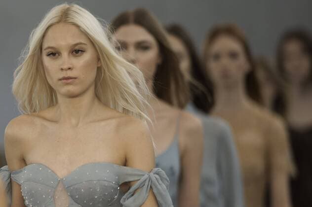 BELO HORIZONTE, MG - 06 10 2015: MINING TREND AUTUMN WINTER 2016 - Model for parade Grife VIVAZ in the 17th edition of Trend Autumn Winter Mines 2016 06 to October 09 at Expominas - Avenida Amazonas, 6030 - Gameleira - BH - MG. .  Mour?oxPanda