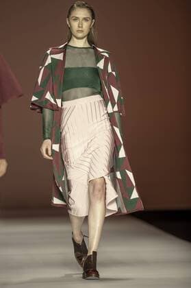 BELO HORIZONTE, MG - 06 10 2015: MINING TREND AUTUMN WINTER 2016 - Model for parade Grife Faven in the 17th edition of Trend Autumn Winter Mines 2016 06 to October 09 at Expominas - Avenida Amazonas, 6030 - Gameleira - BH - MG. .  Mour?oxPanda