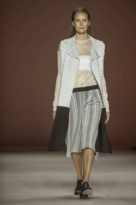 BELO HORIZONTE, MG - 06 10 2015: MINING TREND AUTUMN WINTER 2016 - Model for parade Grife Faven in the 17th edition of Trend Autumn Winter Mines 2016 06 to October 09 at Expominas - Avenida Amazonas, 6030 - Gameleira - BH - MG. .  Mour?oxPanda
